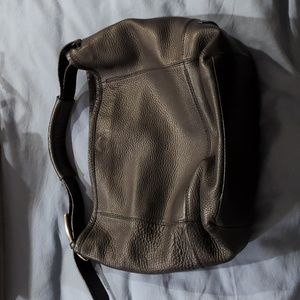 Large black pebble leather Cole Haan hobo bag